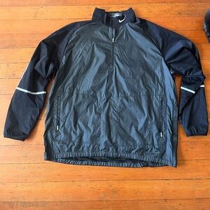 Nike Black Windbreaker Jacket Athletic Style